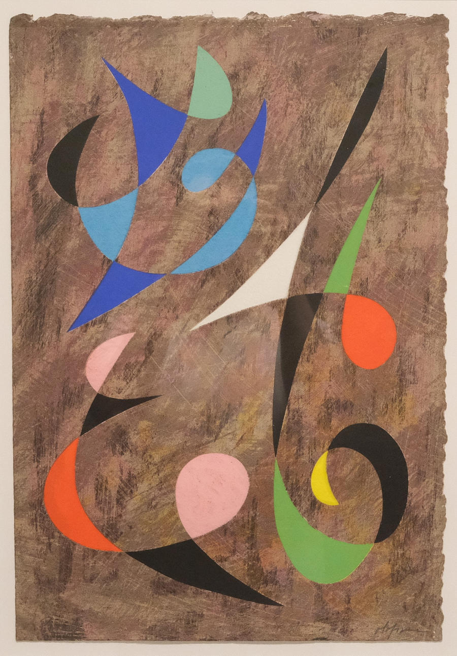 PIERRE OLOFSSON. COLOR LITHOGRAPHY, COMPOSITION.
