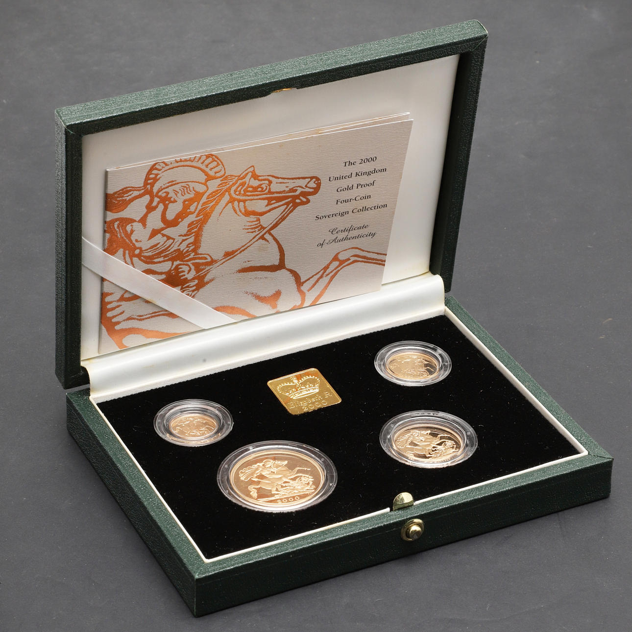 AN ELIZABETH II PROOF FOUR COIN GOLD SET, 2000. Coins, Medals & Stamps ...