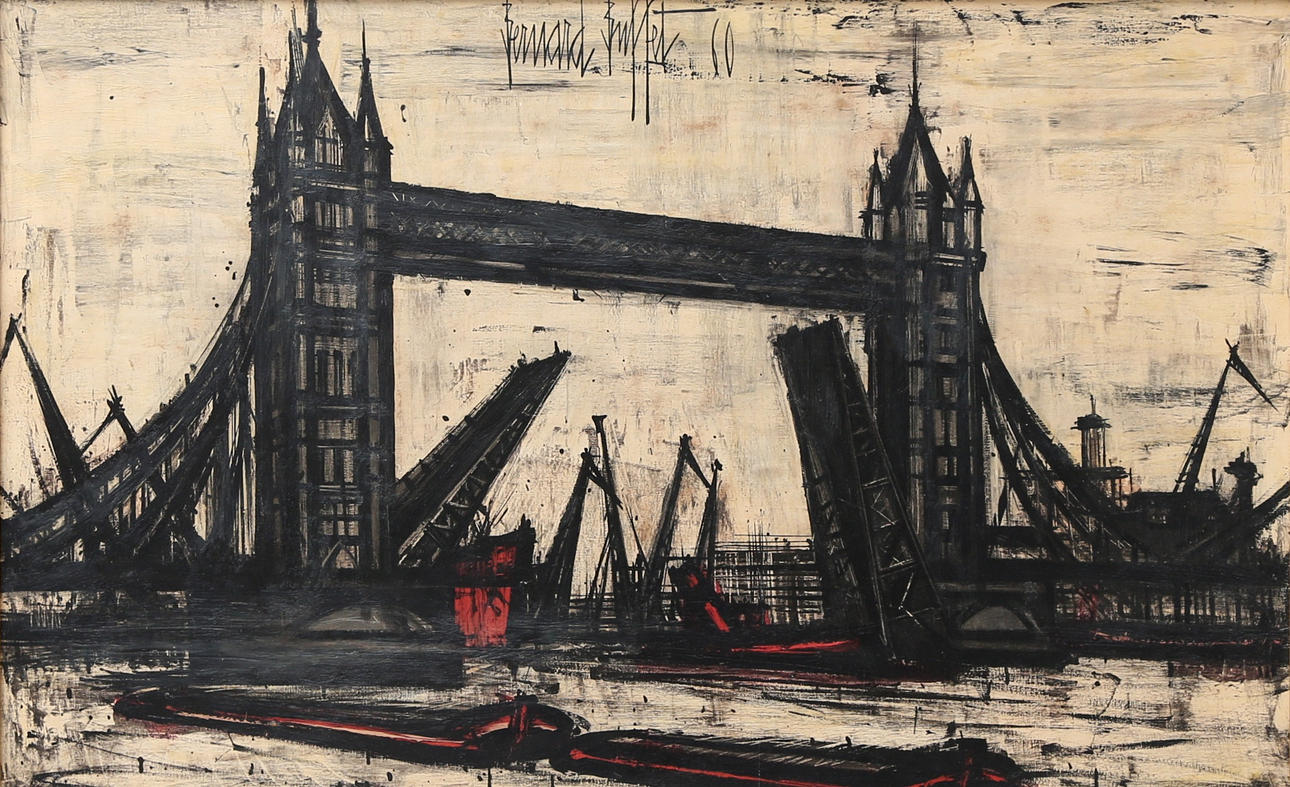 BERNARD BUFFET. Tower Bridge, London.