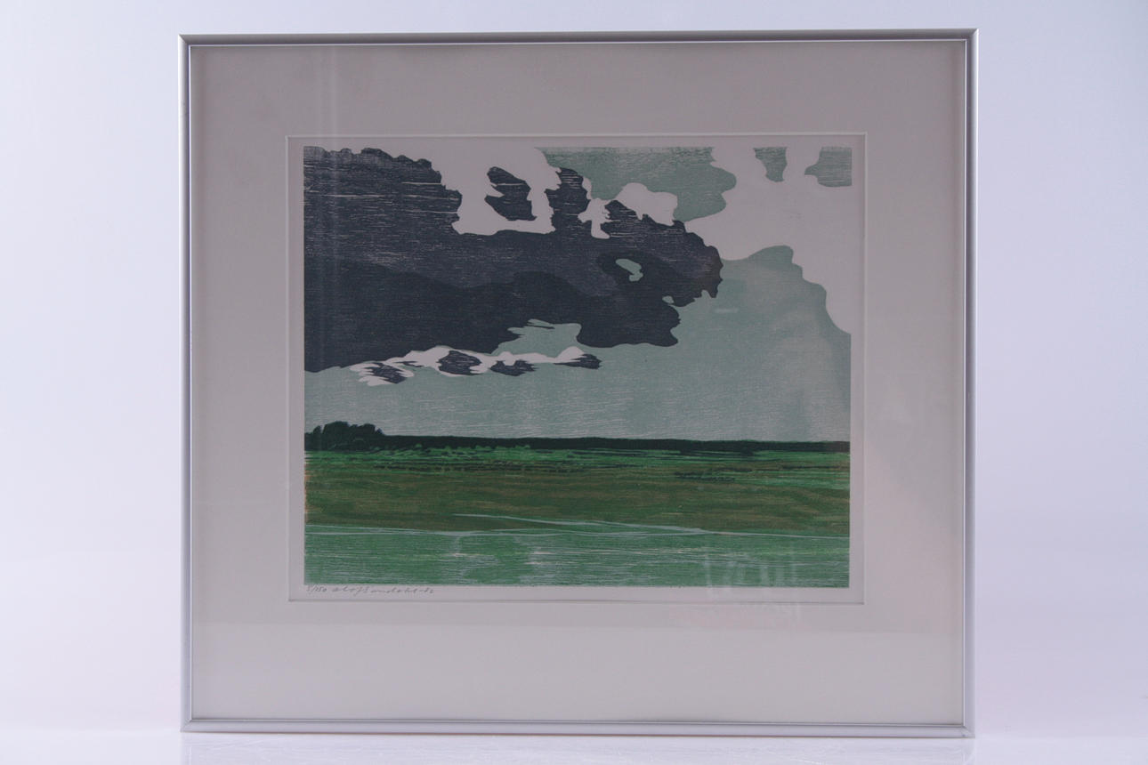 OLOF SANDAHL. färglitografi, signerad, numrerad och daterad.