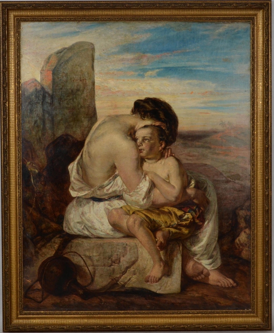 OKÄND KONSTNÄR. Olja på duk. tidigt 1800-tal.