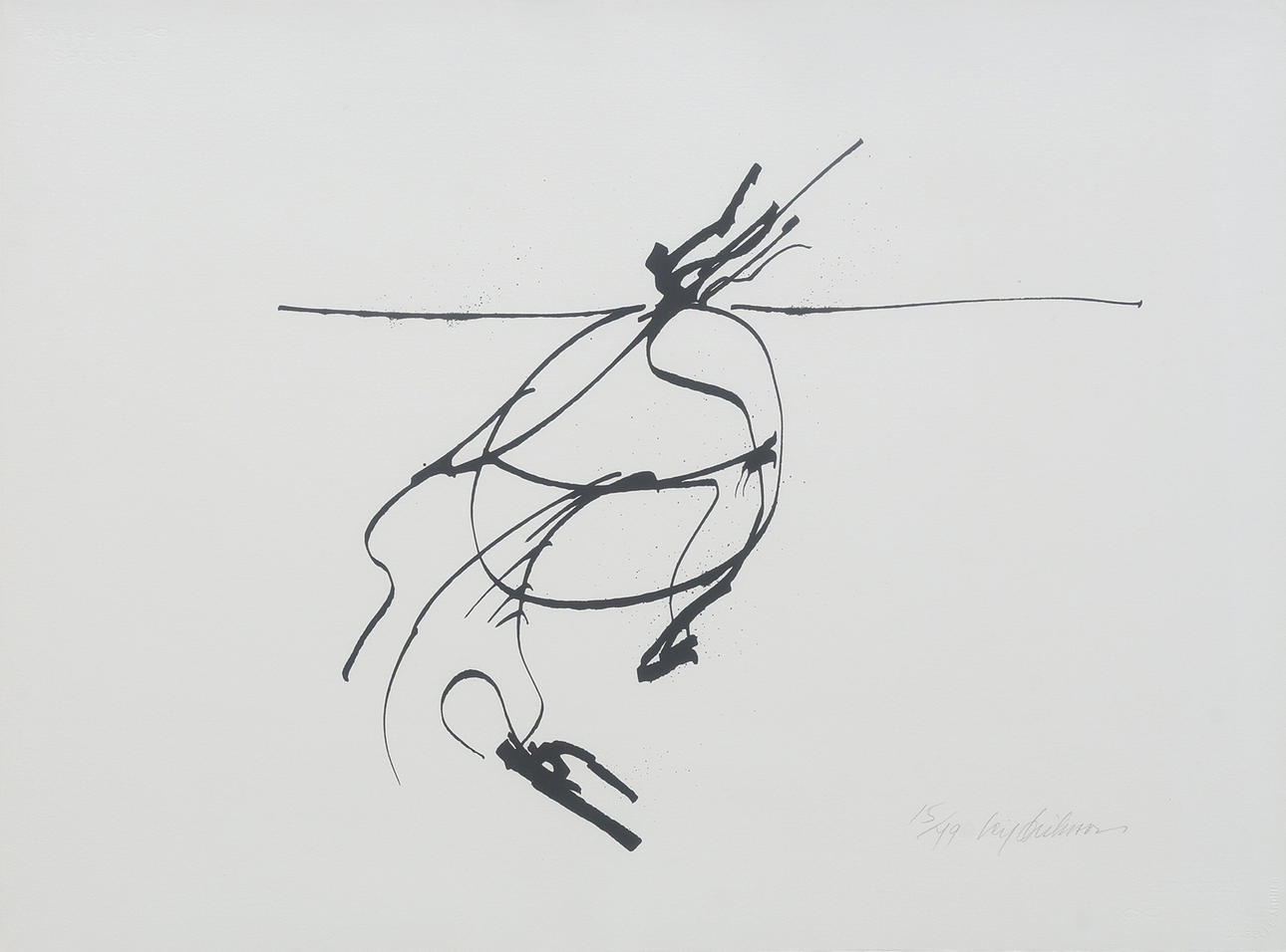 LEIF ERIKSSON. A CALLIGRAPHIC COMPOSITION, POSSIBLY DEPICTING A ROOT TUBER.