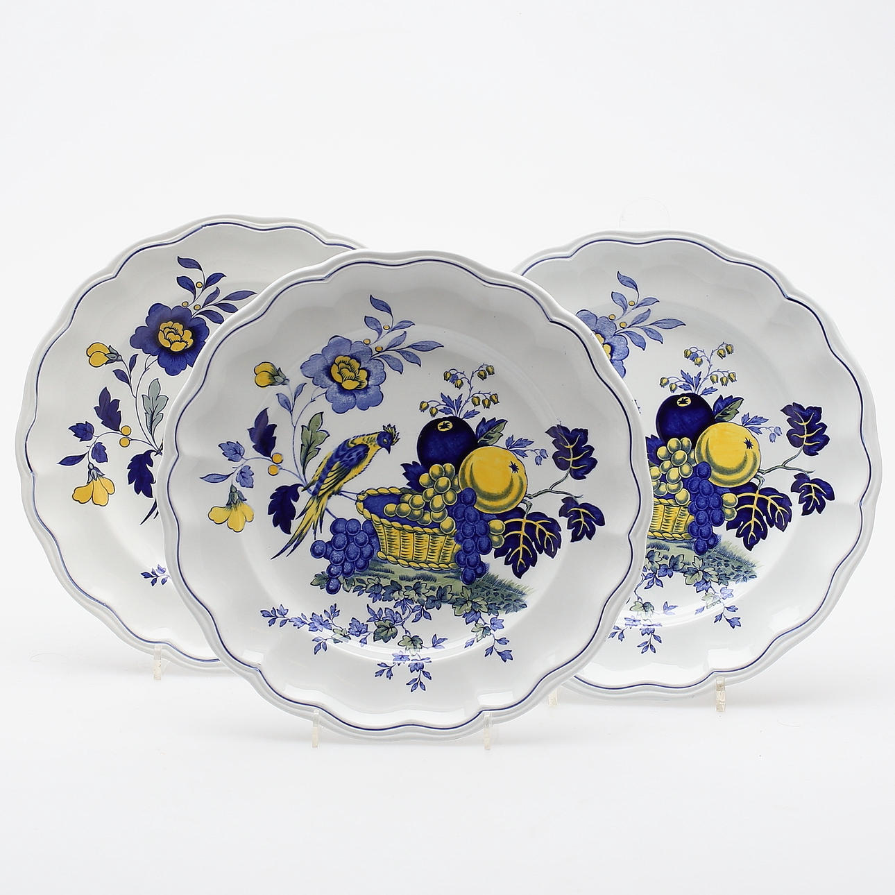 TALLRIKAR, 8 st, porslin, " Blue Bird", Spode Copeland, England, 1900-tal.