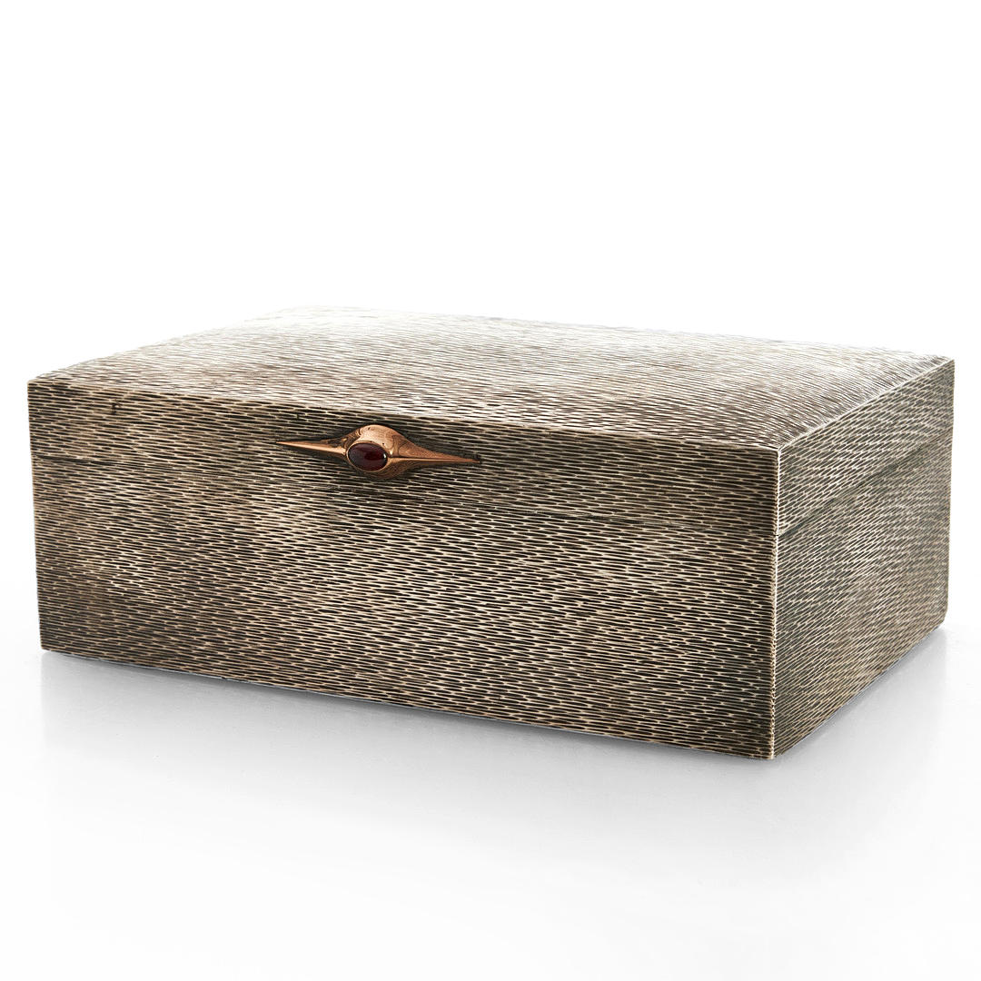 A CIGAR BOX, C.G Hallberg, 1904, silver.