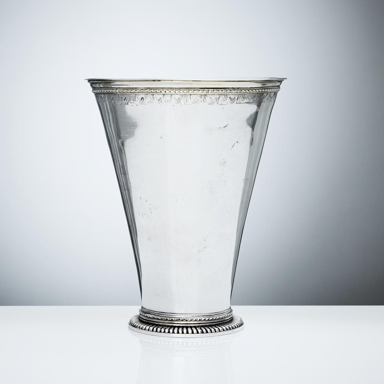 BEAKER, silver, indistinct maker's mark, Stockholm 1703. Carolean ...