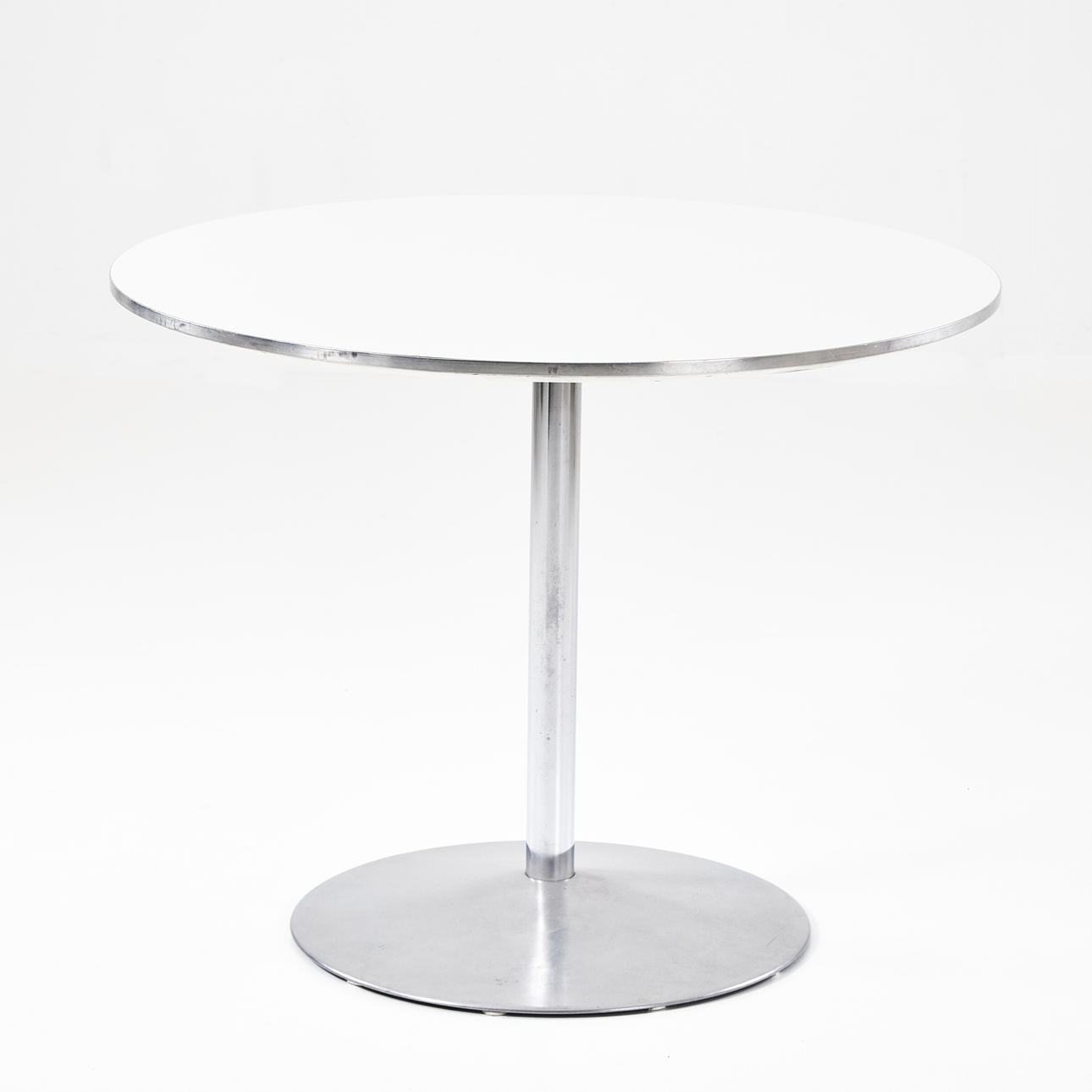 VERNER PANTON. Table, on pillar base, laminated board, 'System 1-2-3 ...