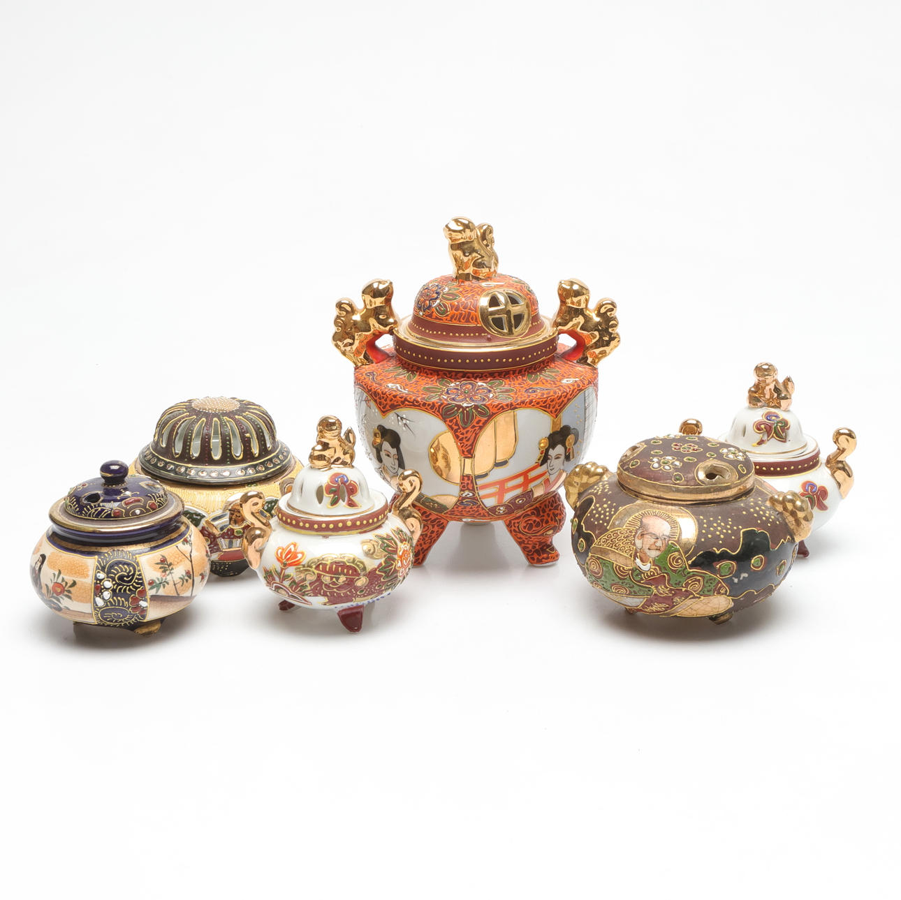 RÖKELSEKAR, 6 st, keramik, Japan.