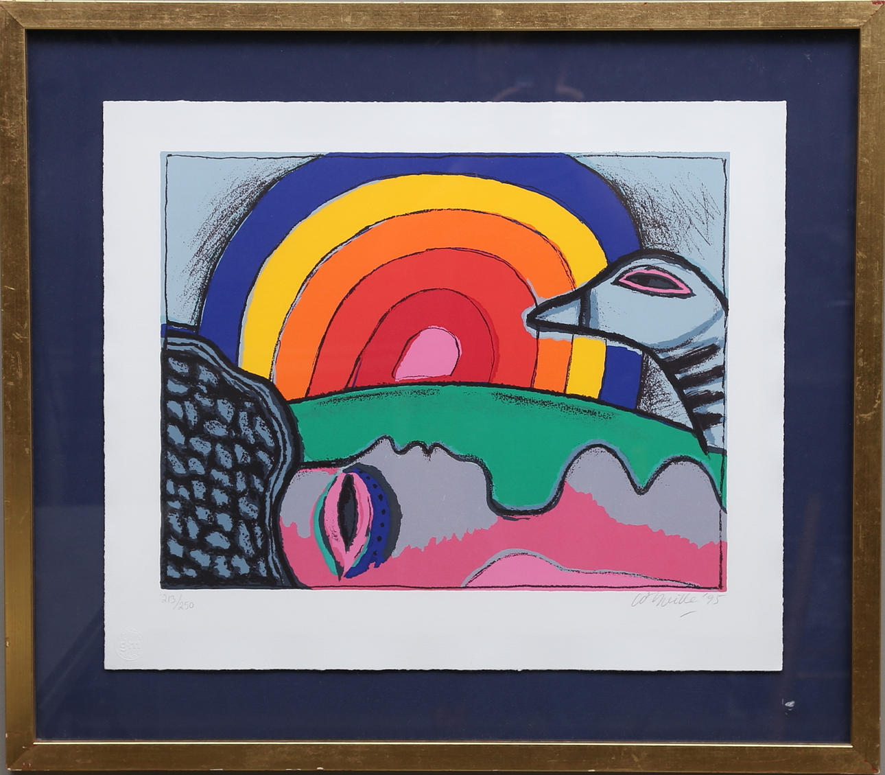 BEVERLOO CORNEILLE. Färglitografi, signerad, numrerad 213/250 och daterad 95.