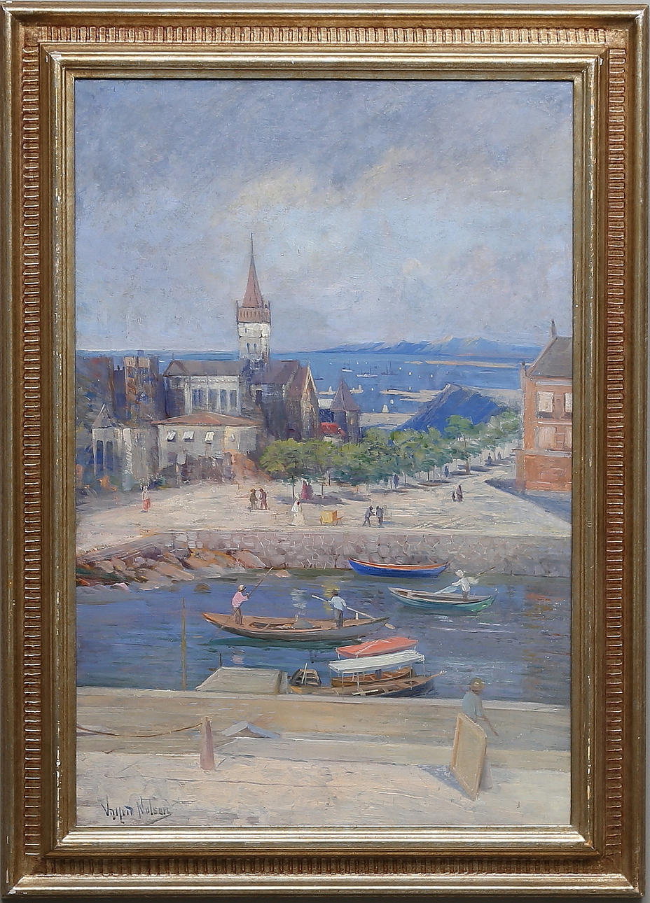 VALFRID NELSON. Olja på duk, signerad.