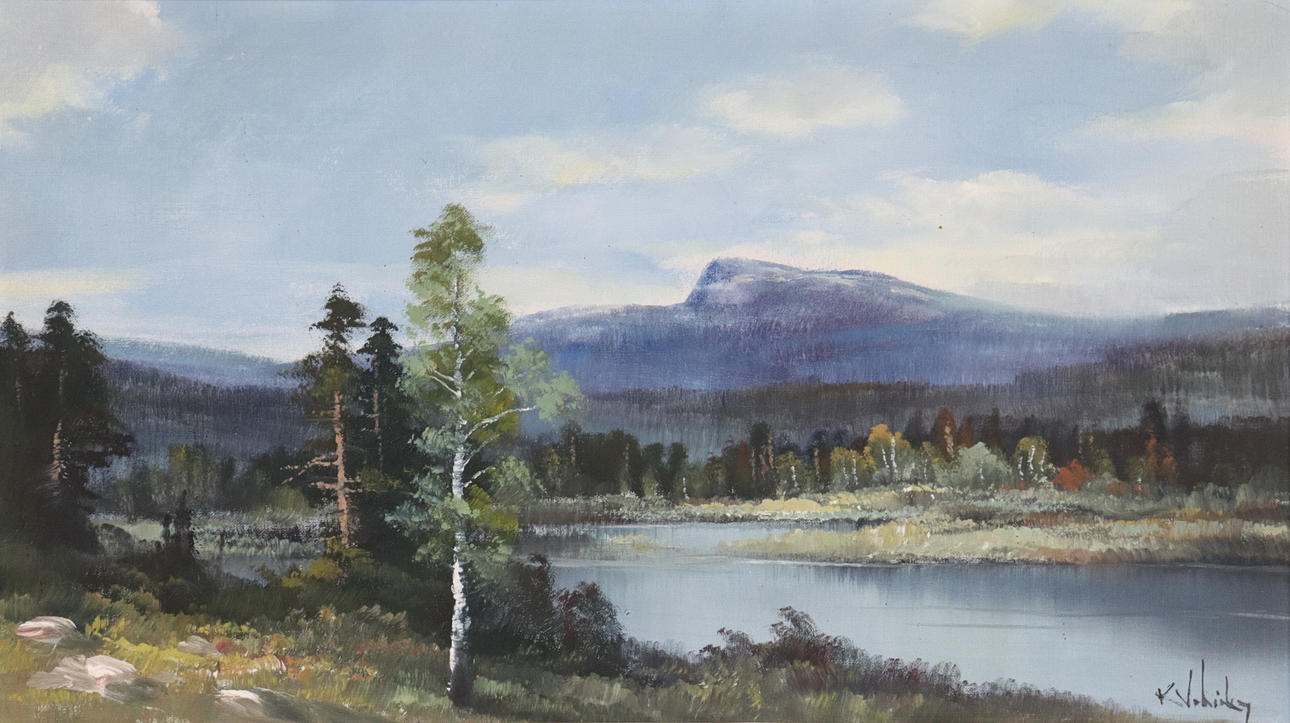 KARL VRBICKY. oil on canvas, landscape.