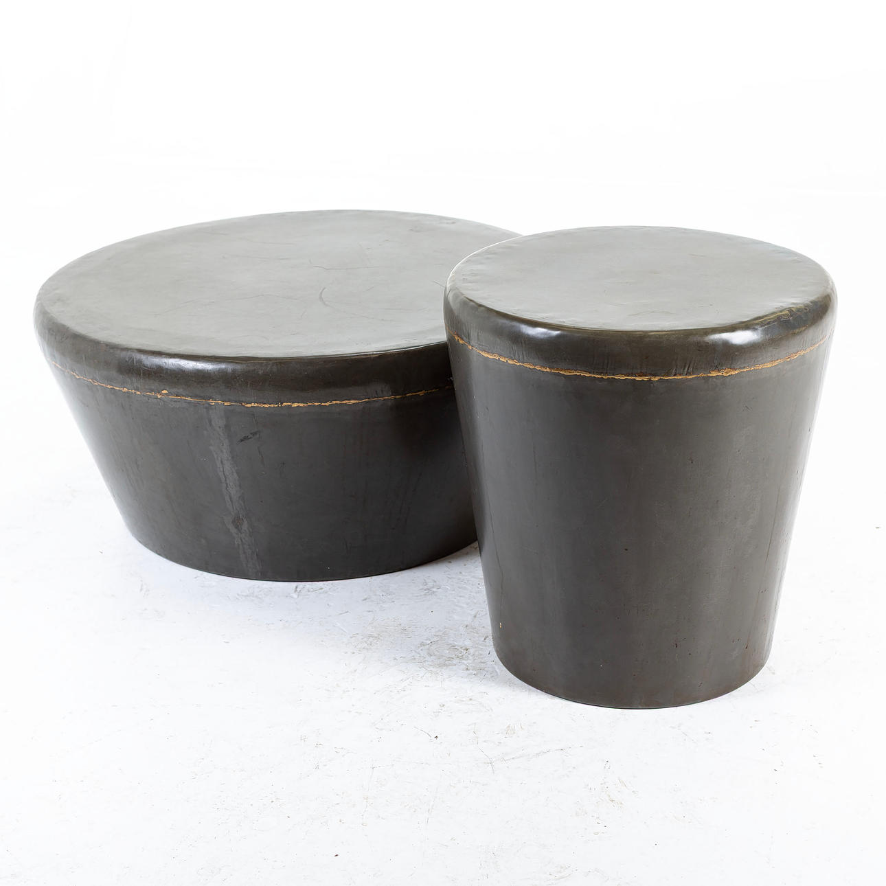 SIDE TABLE, 2 pcs, metal, contemporary manufacture.