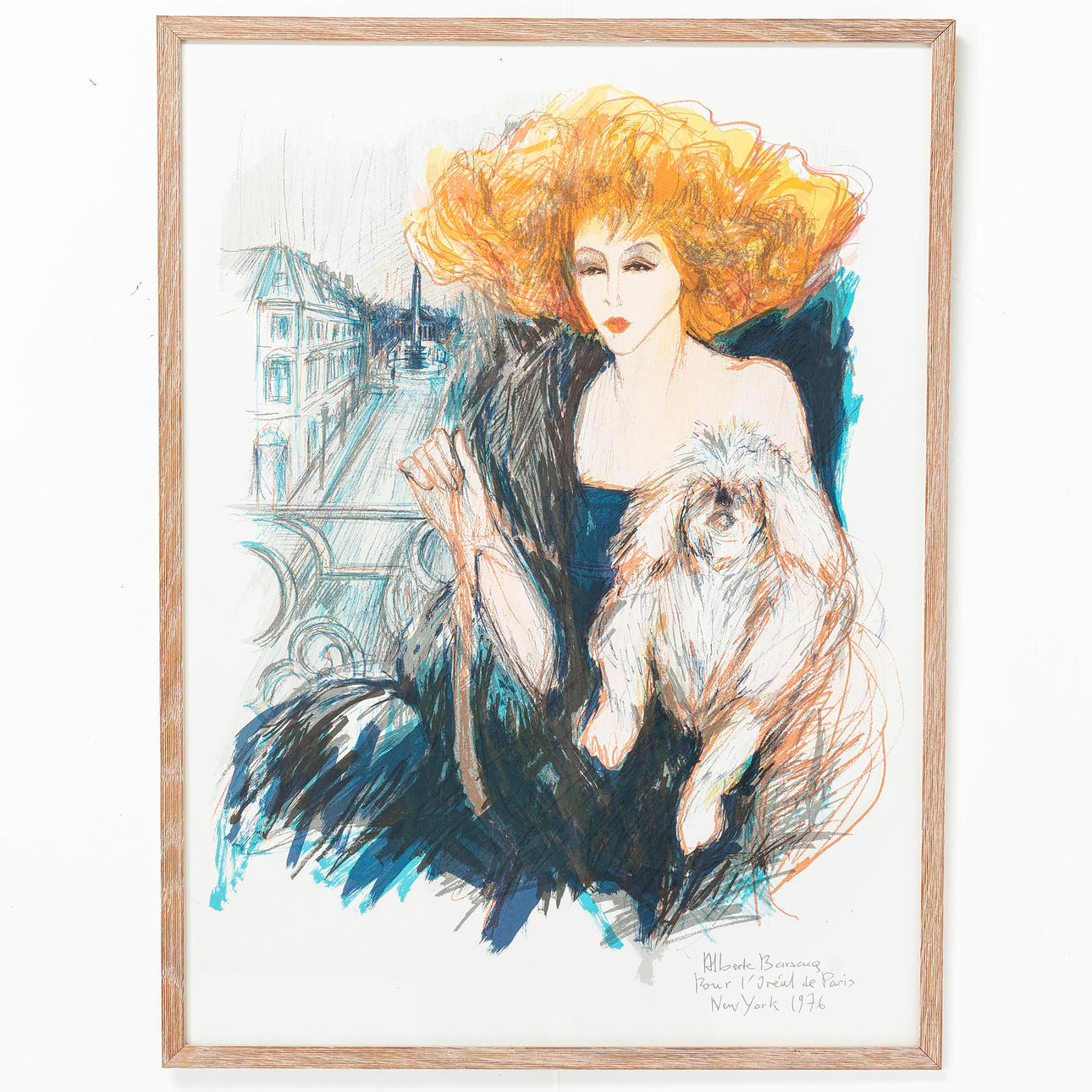 ALBERTE BARSACQ. Lithograph, signed and dated 1976 in print.