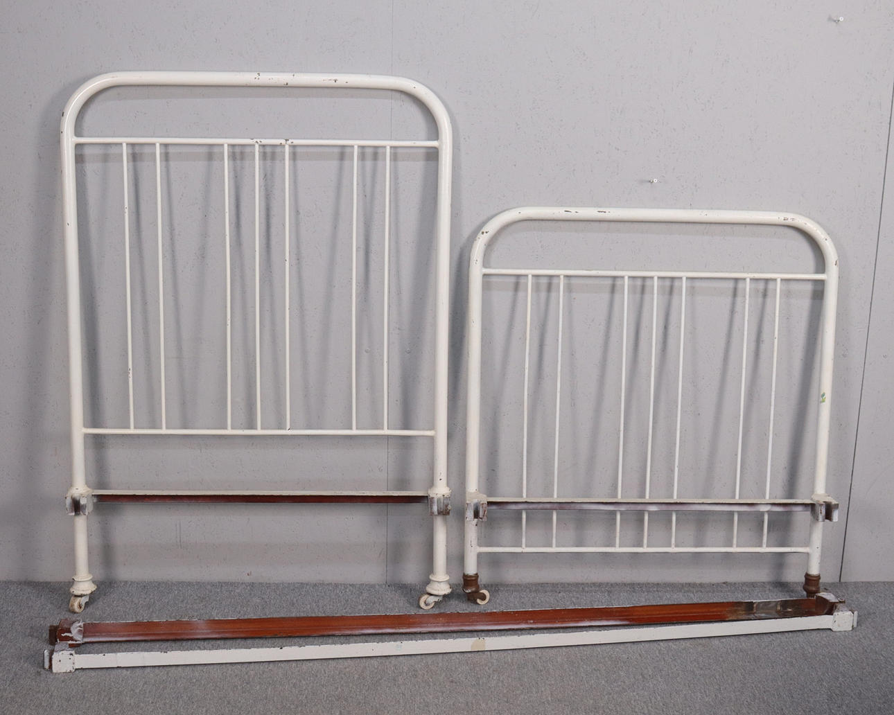 An iron bed, early 20th century.