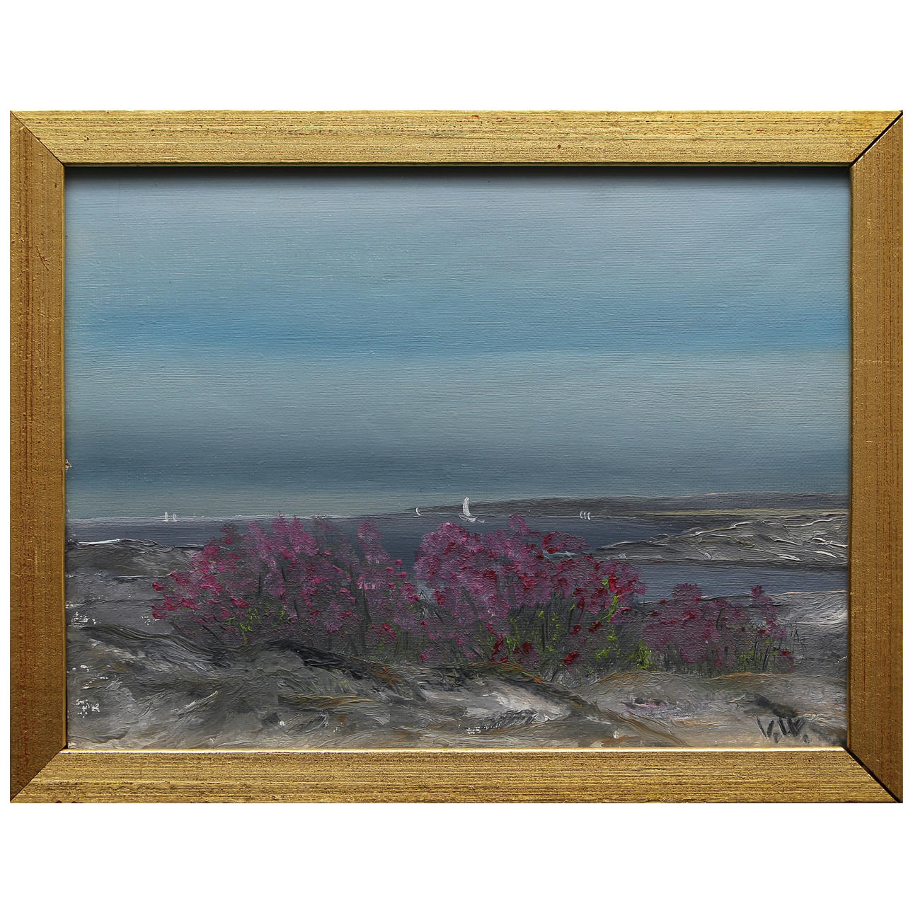 VIKTOR WEDERYD “STRANDASTER” OIL ON PANEL, SIGNED.