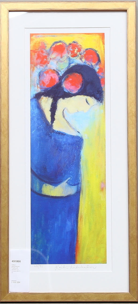 EMILIA LINDERHOLM. Färglitografi, signerad och numrerad 48/75.