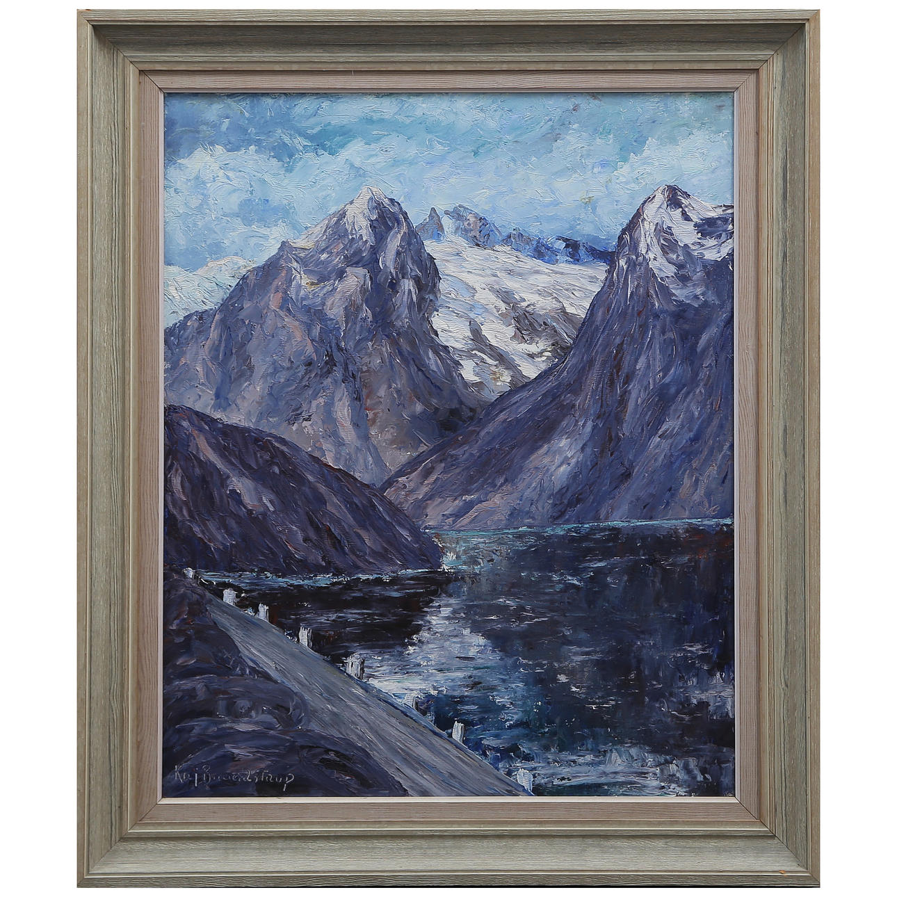 KAJ BRANDSTRUP, OIL ON CANVAS, SIGNED.