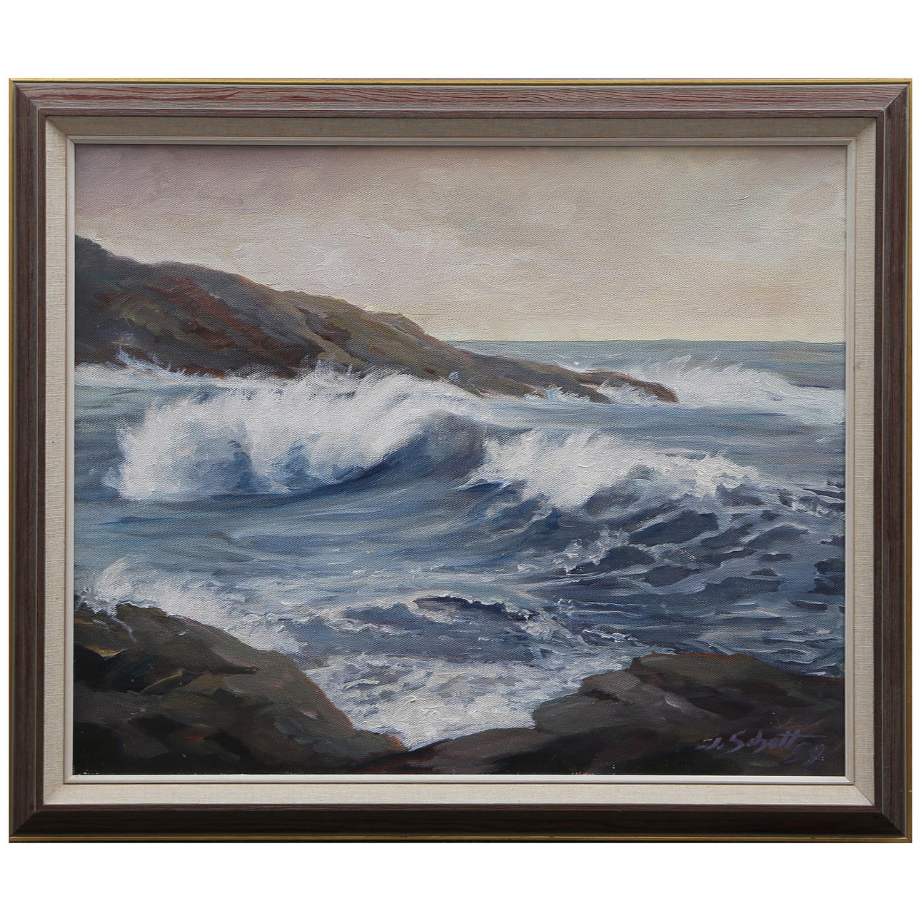 JOSEF SCHOTT (b. 1915) OIL ON CANVAS, SIGNED, DATED 1959.