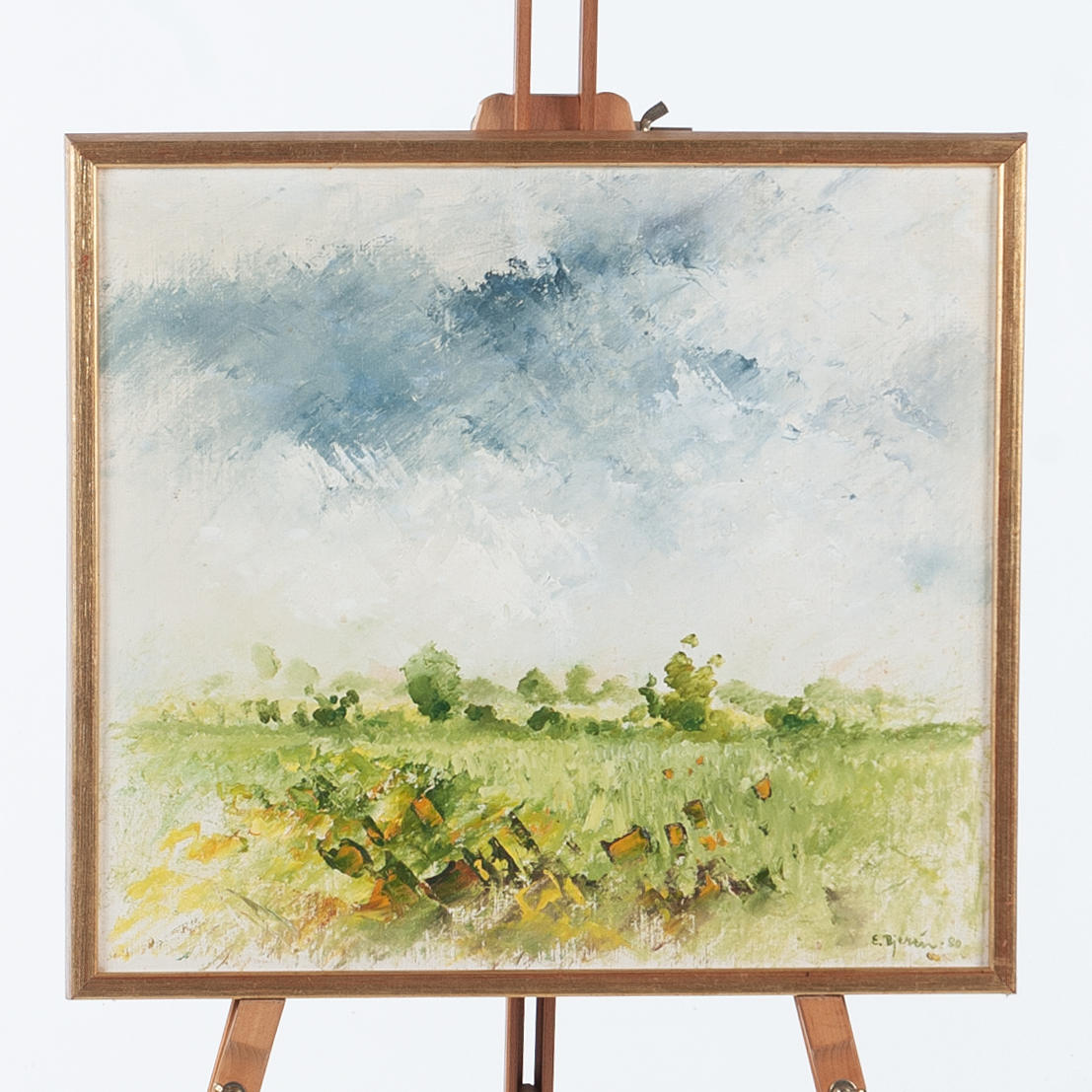 EKE BJERÉN. Oil on canvas, summer meadow.