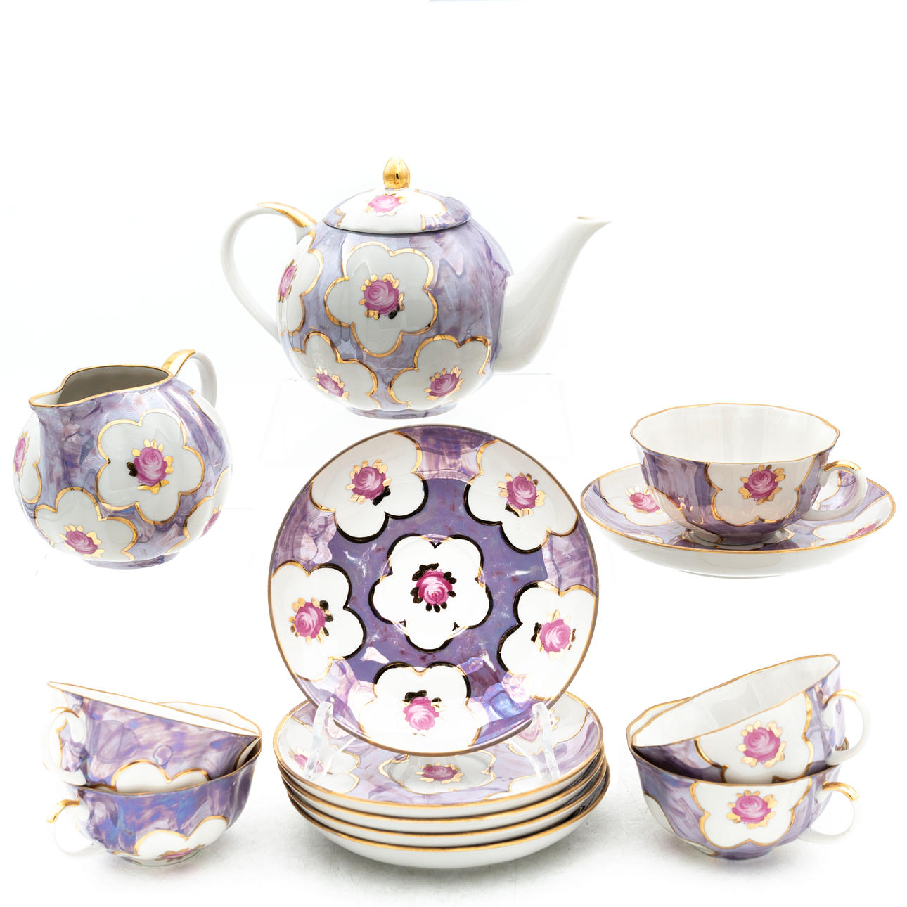 TABLEWARE PARTS, “Dulevo”, 12 pieces.