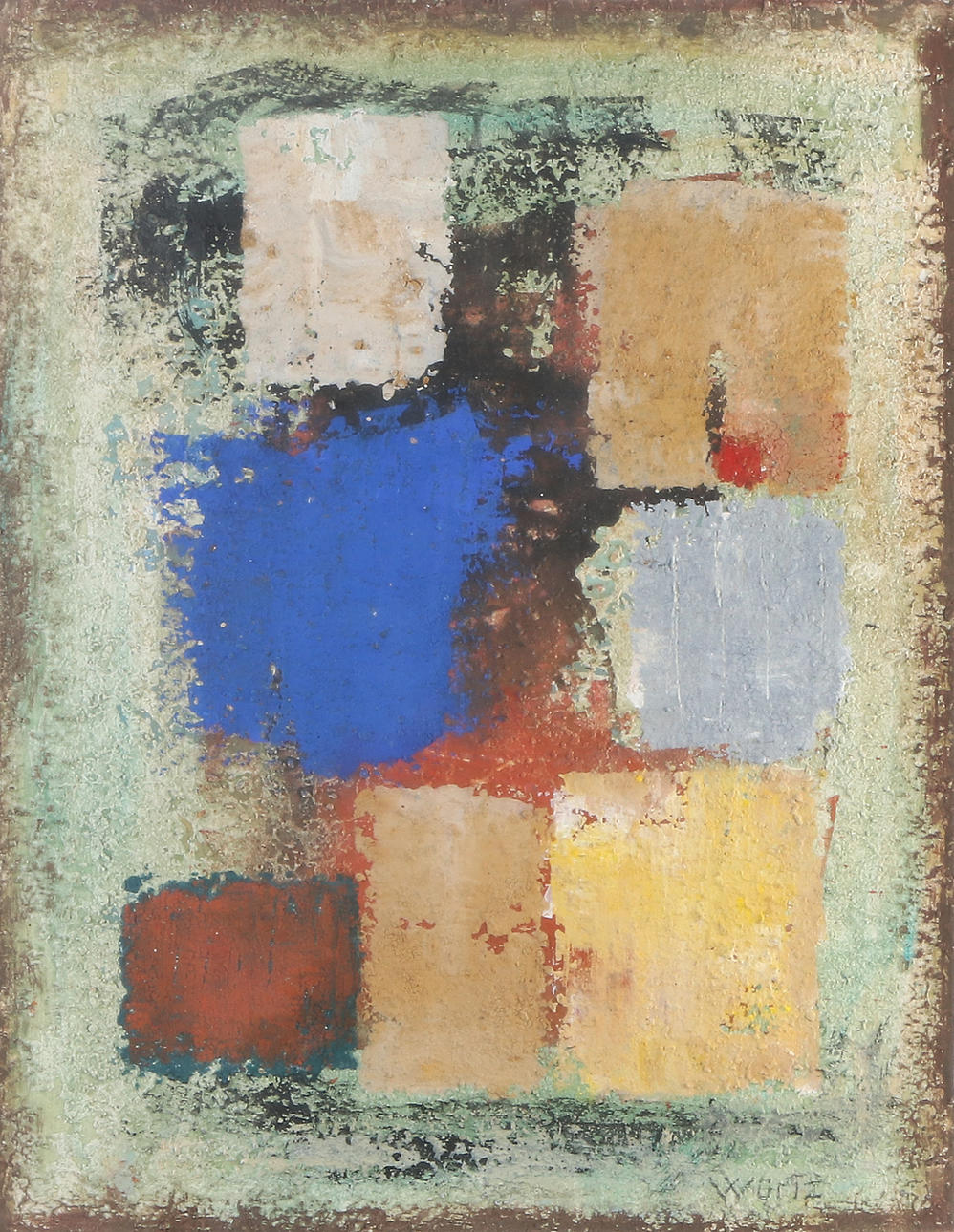 JOHN WÜRTZ. Mixed media. Composition. Signed.