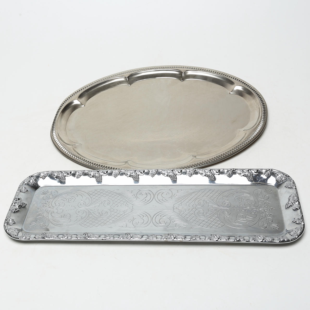 TRAYS, 2 pcs, metal.