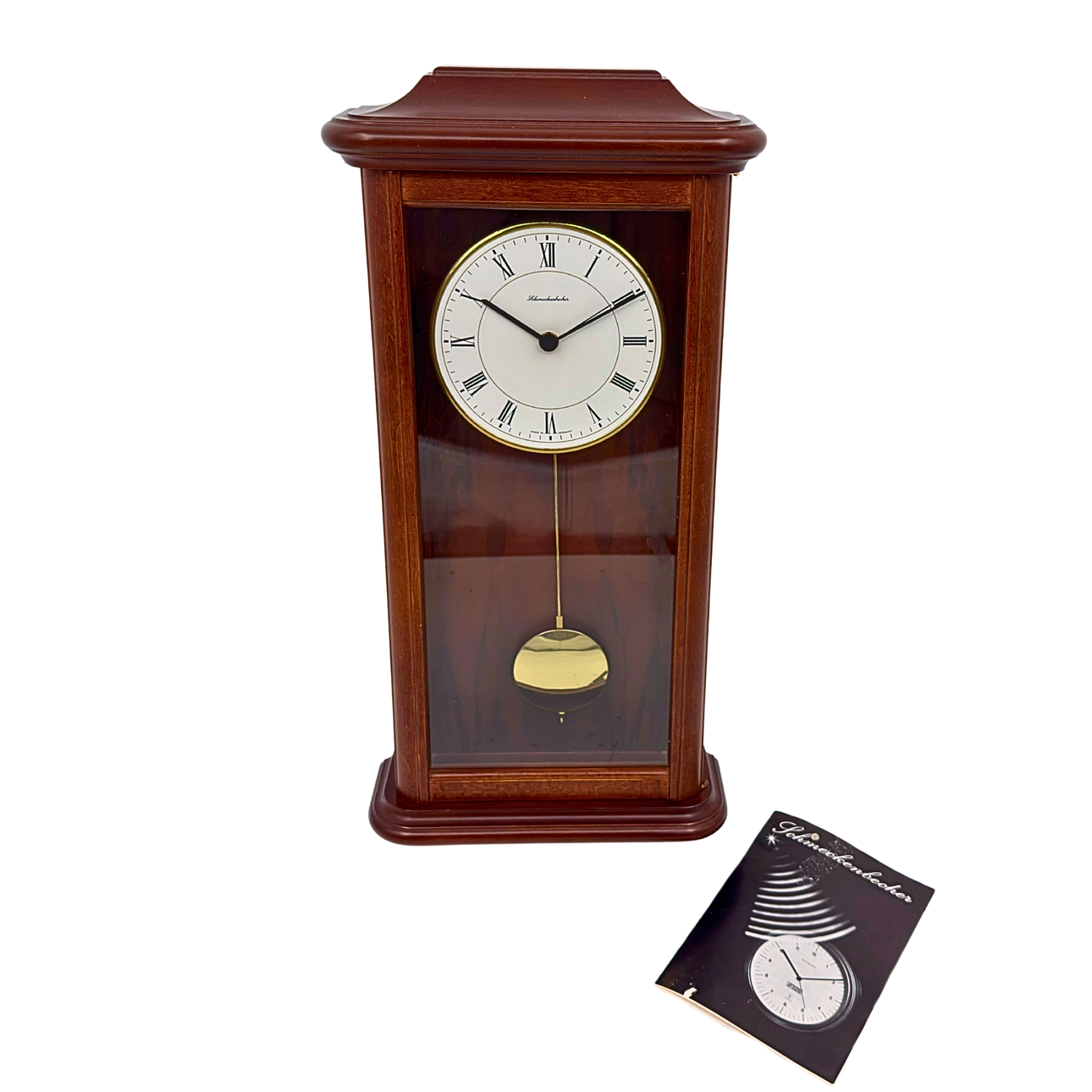 SCHMECKENBECHER PENDULUM CLOCK WITH QUARTZ MOVEMENT.