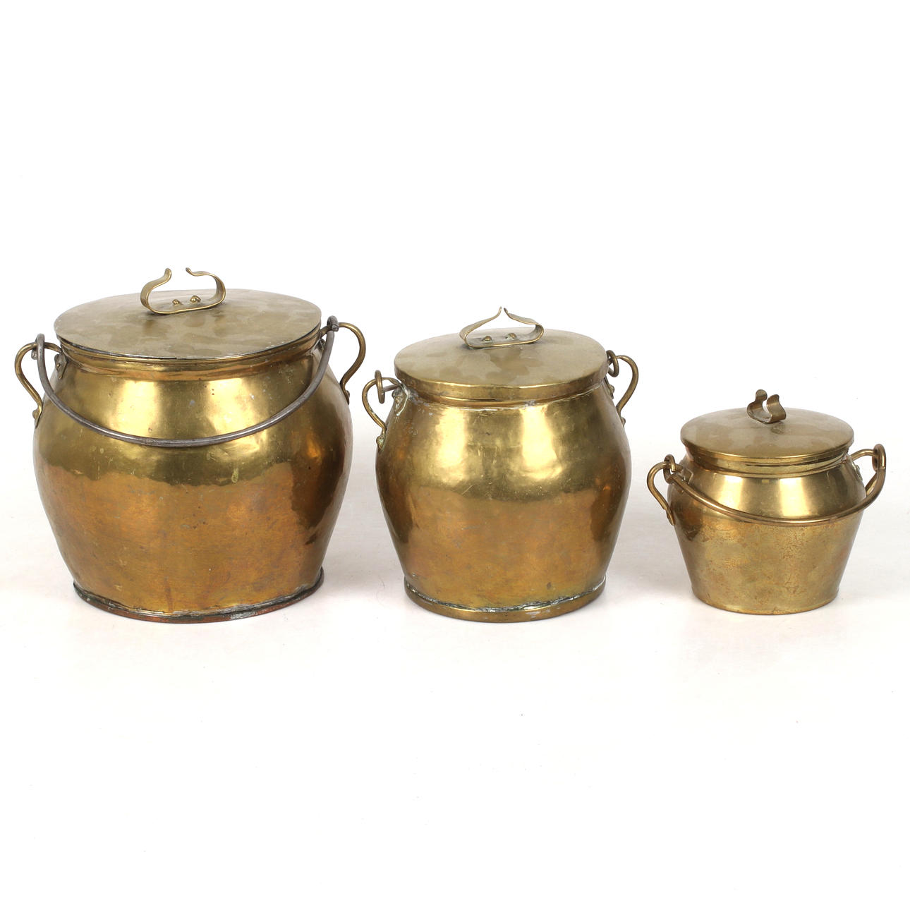 BULKRUKOR, 3 st, mässing, 18/1900-tal.