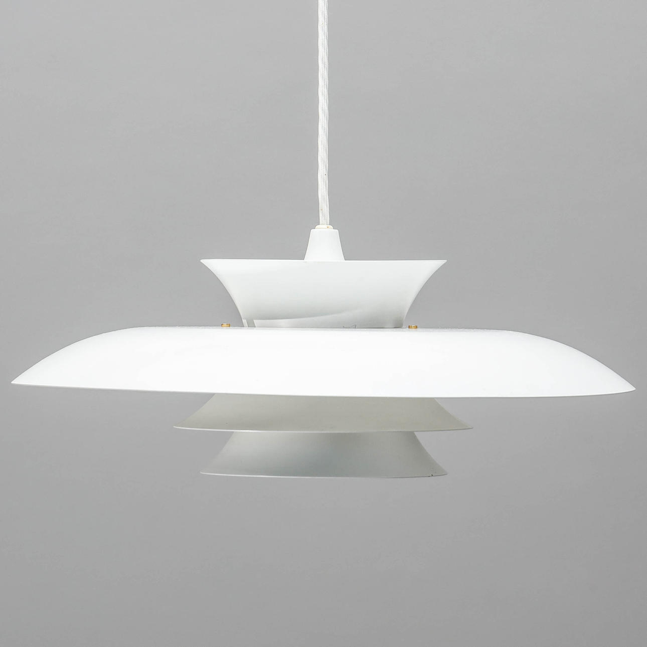 A metal ceiling lamp, 20th century.