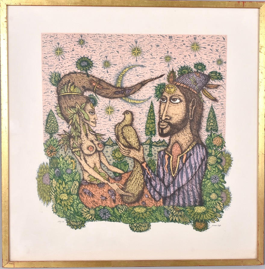 GERALD STEFFE. Color lithography.