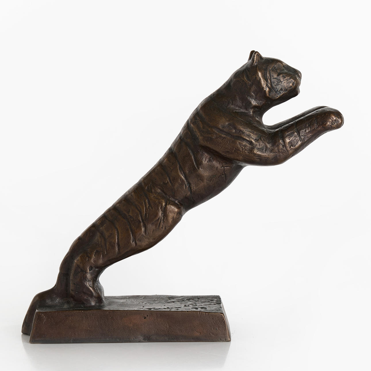 TORSTEN MOLANDER (b. 1954). Tiger, patinated bronze, signed and dated -98.