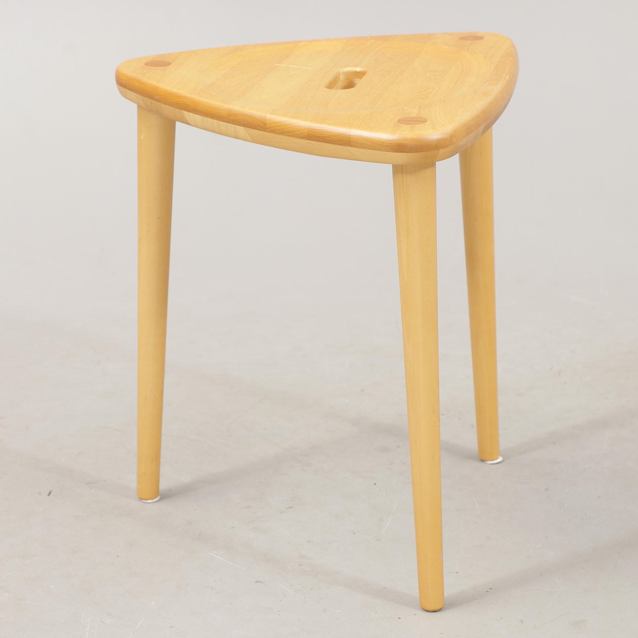 MARIT STIGSDOTTER. Stool “Sgabello”, birch, Stolab, 1990s.