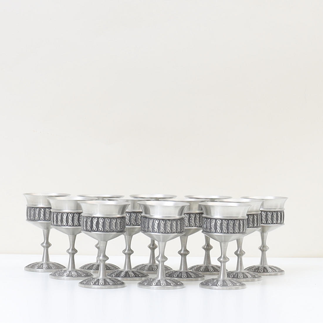 WINE GLASSES, 12PCS, tin.