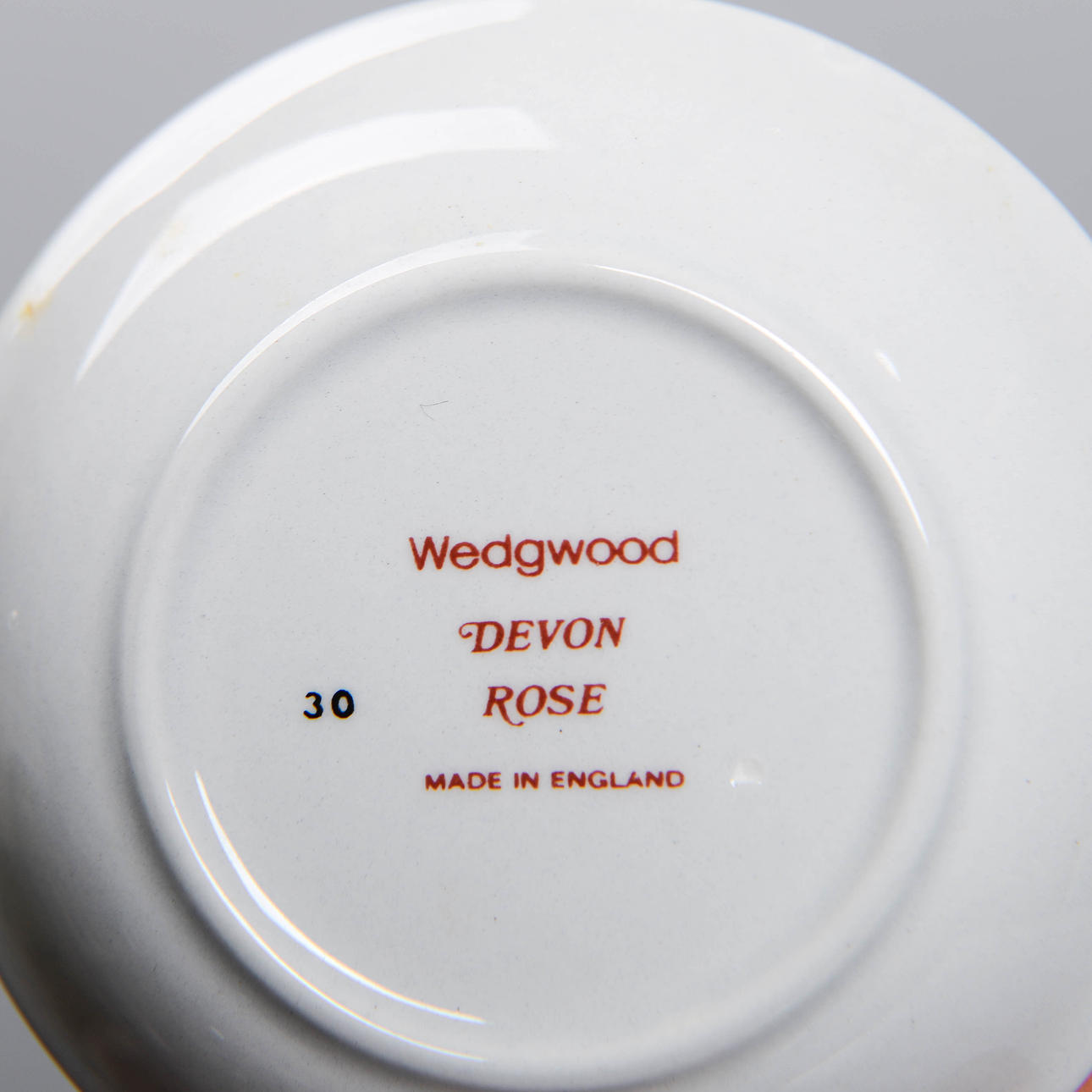 WEDGWOOD, a set of 6 “Devon Rose” butter dishes, Georgetown