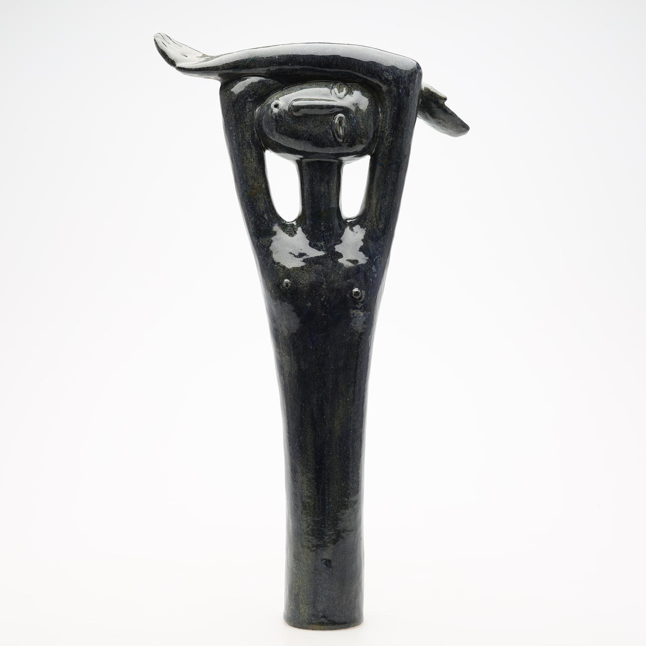 ÅKE HOLM. SCULPTURE, glazed stoneware. Signed.