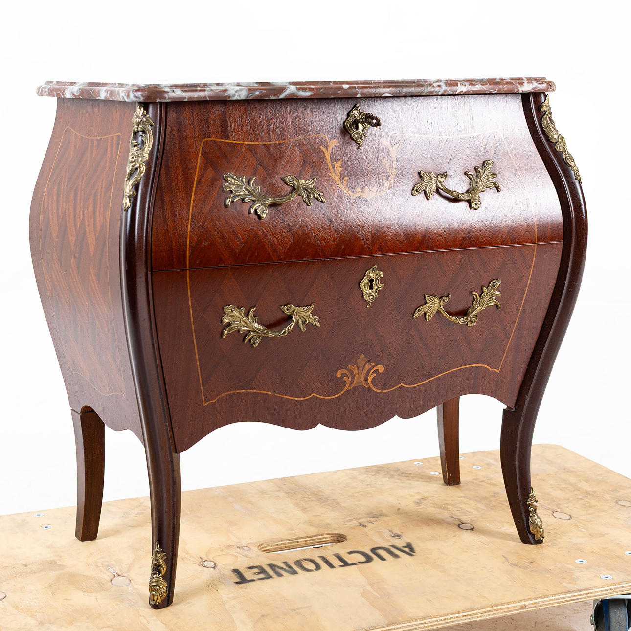 Chest of drawers, with stone top, Rococo style, second half of the 20th ...