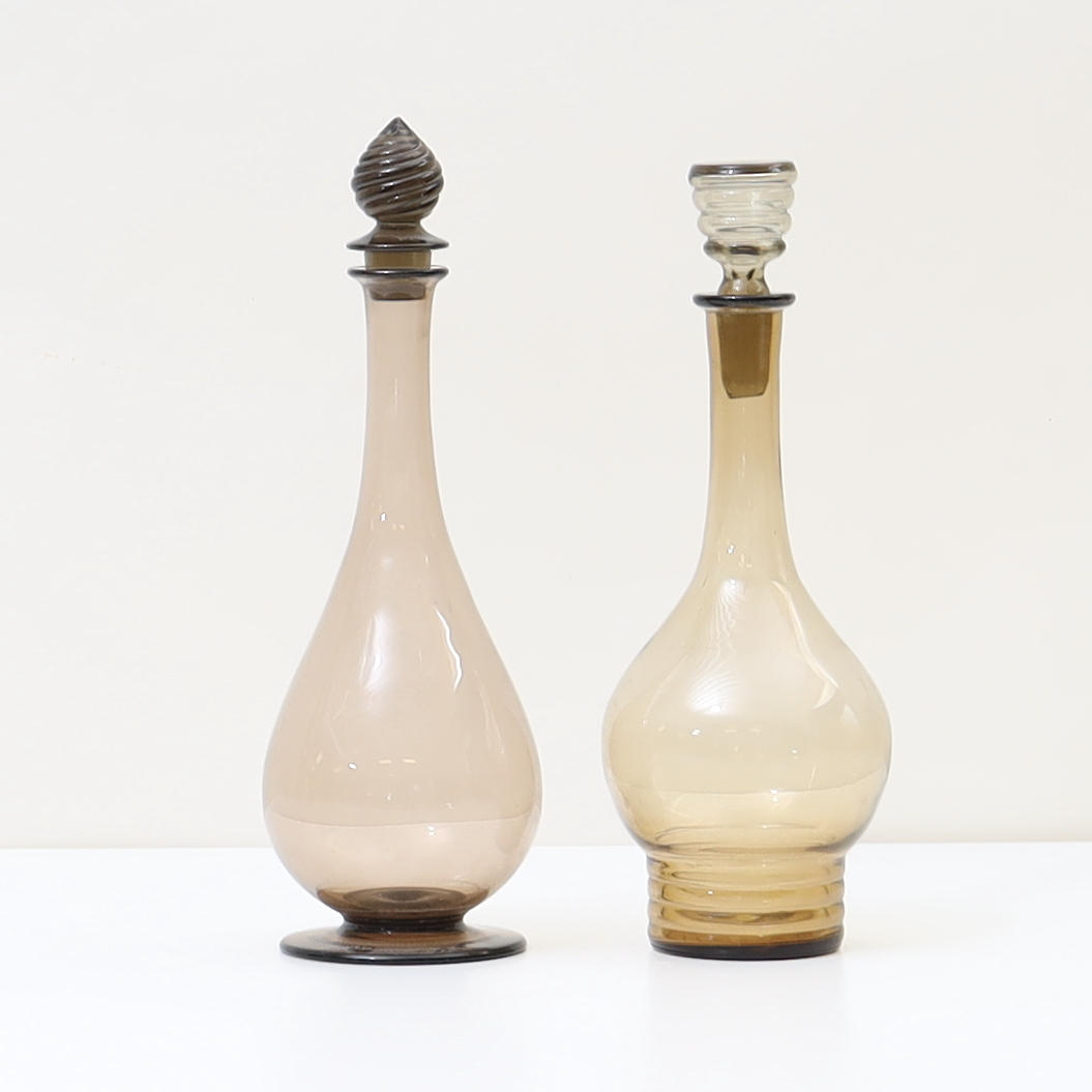 KARAFFER 2ST, Orrefors/sandviks glasbruk.