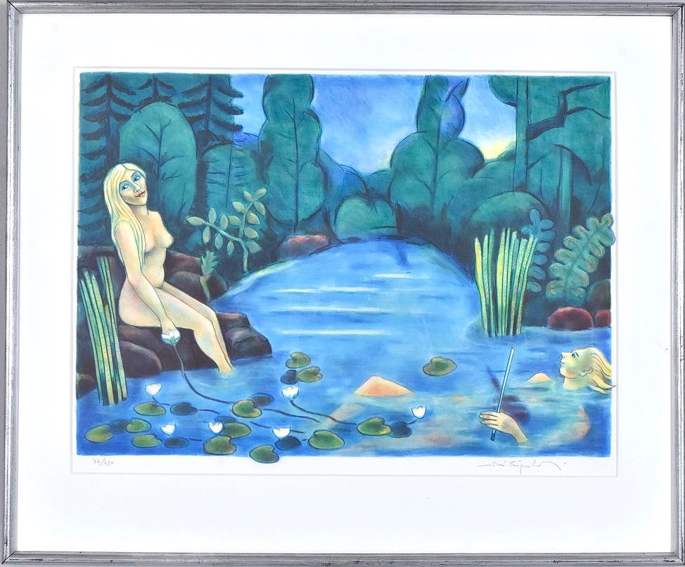 JUSSI TAIPALEENMÄKI. Color lithography.