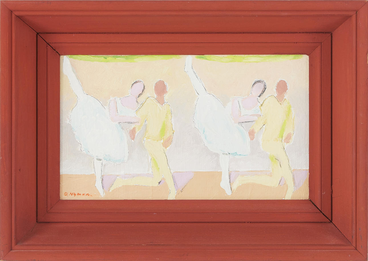 OLLE NYMAN. Dancer, oil on panel, signed.