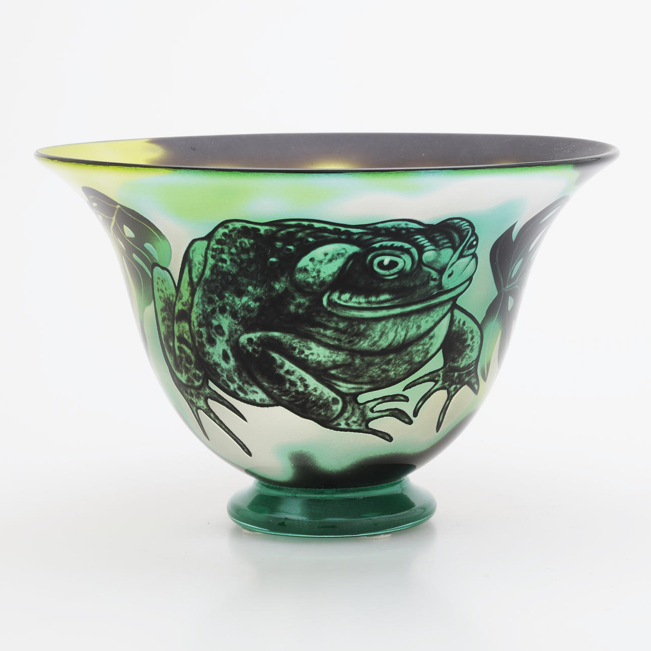 ASTRID GATE. Bowl, glass, unique, signed and dated 2017.