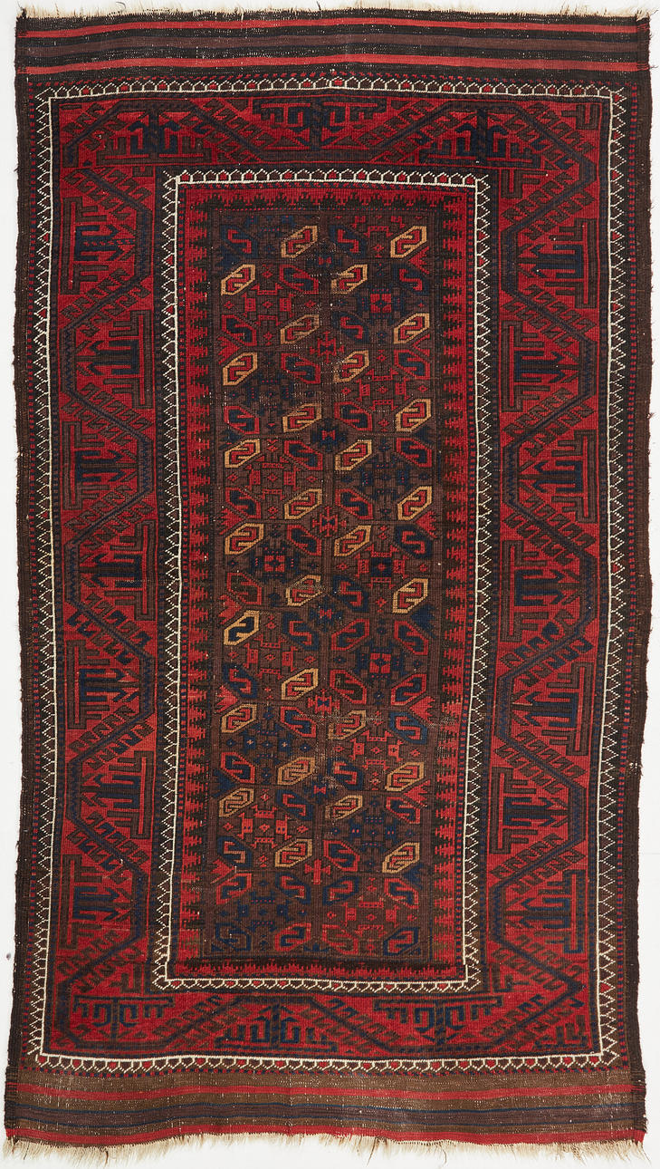 ORIENTTEPPICH. Beluch, halbantik, ca. 190x106 cm.