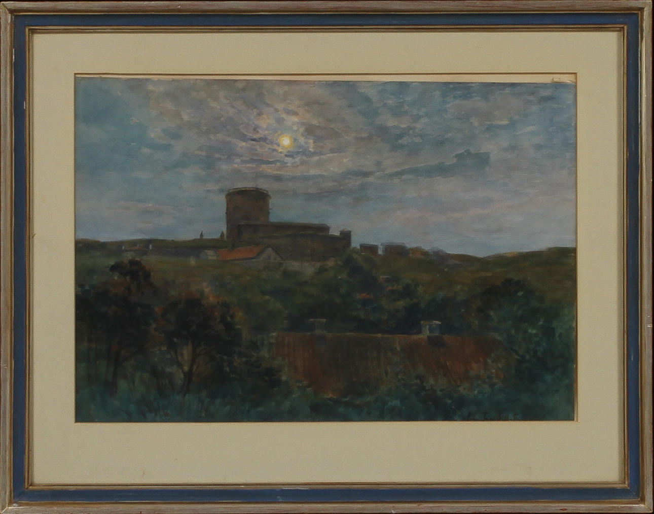 ANNA GARDELL ERICSSON. Carlstens fästning, akvarell, signerad.