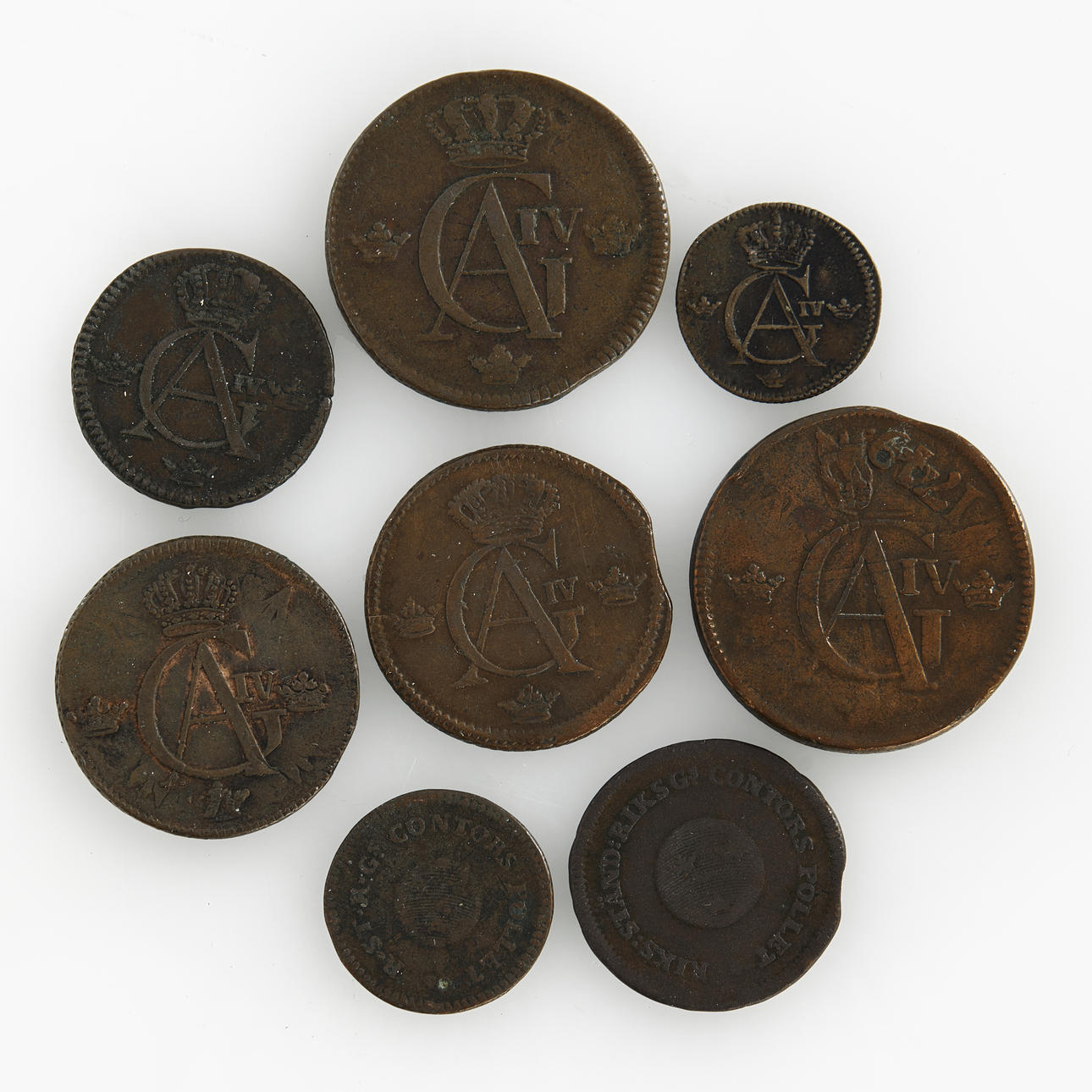 GUSTAV IV ADOLF (1792-1809), 8 kopparmynt.