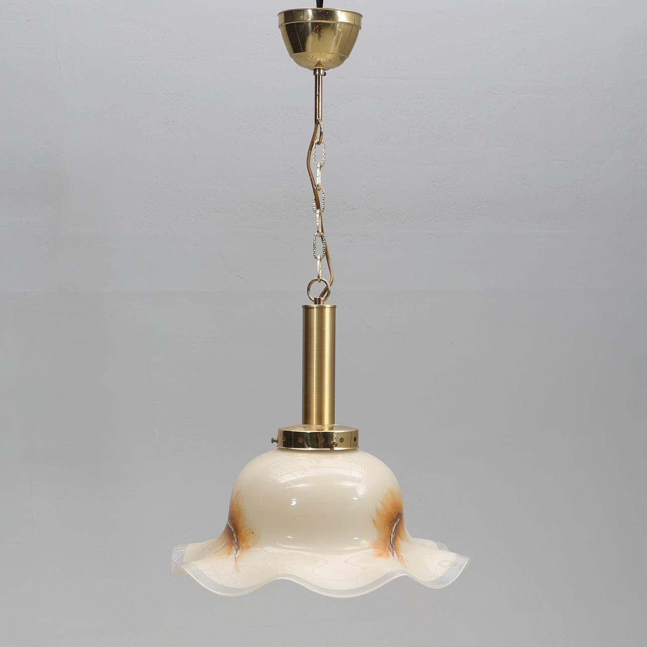 A ceiling lamp, brass, glass, contemporary.
