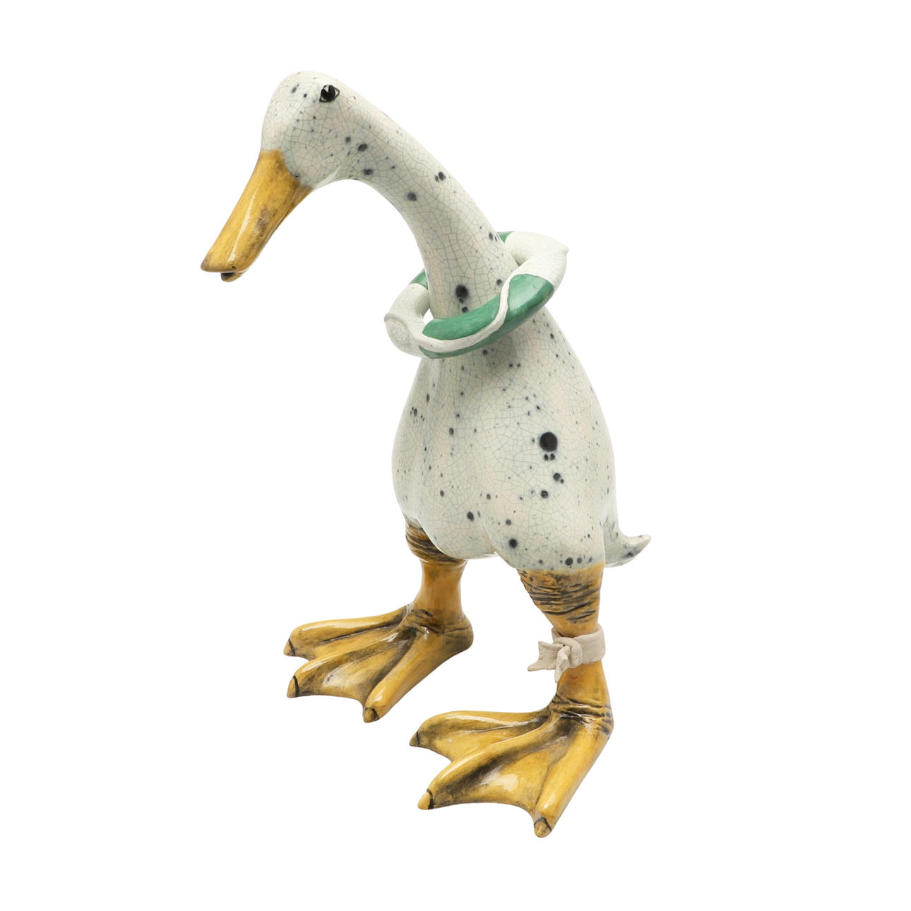 SUE MASTERS (BRITISH). LARGE STUDIO POTTERY DUCK.
