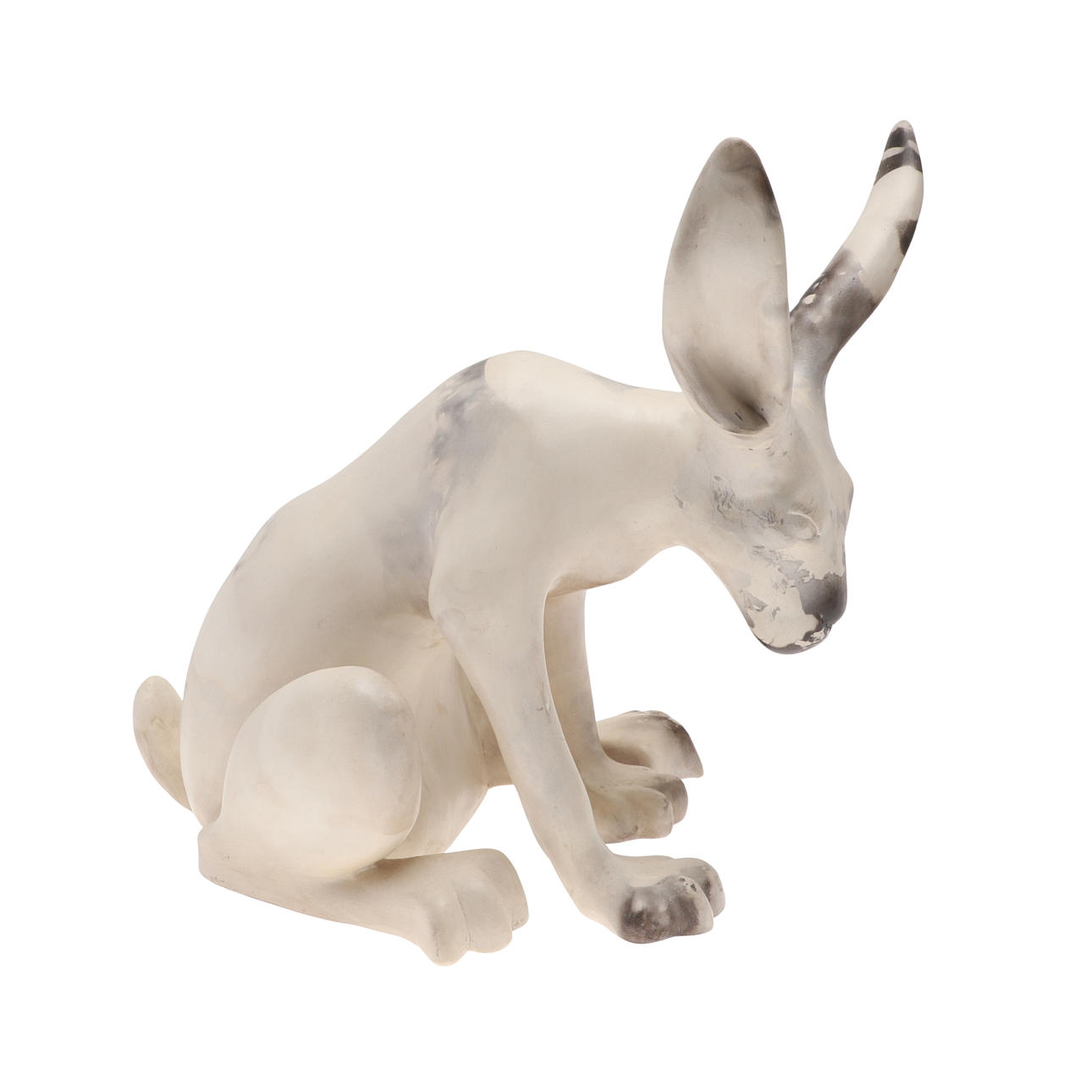 SUE MASTERS (BRITISH). LARGE STUDIO POTTERY HARE.