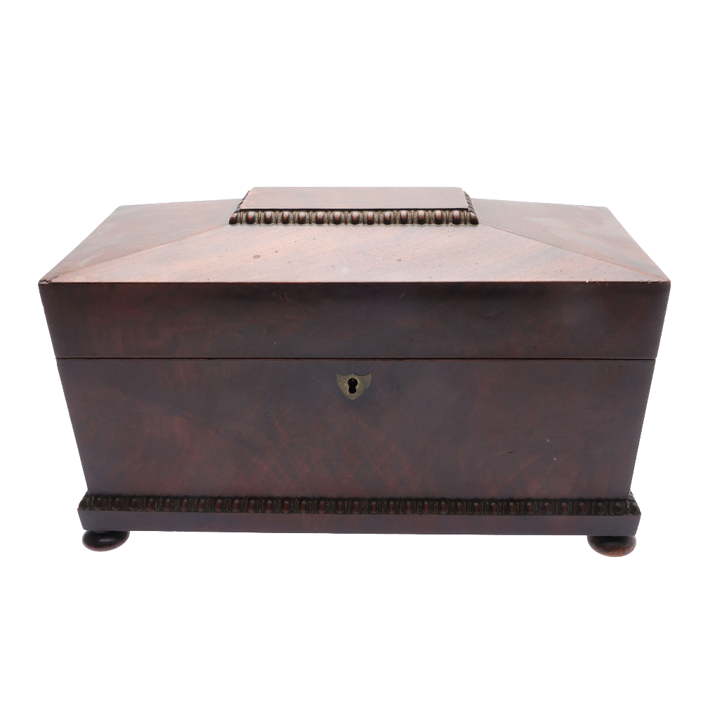 REGENCY MAHOGANY TEA CHEST.