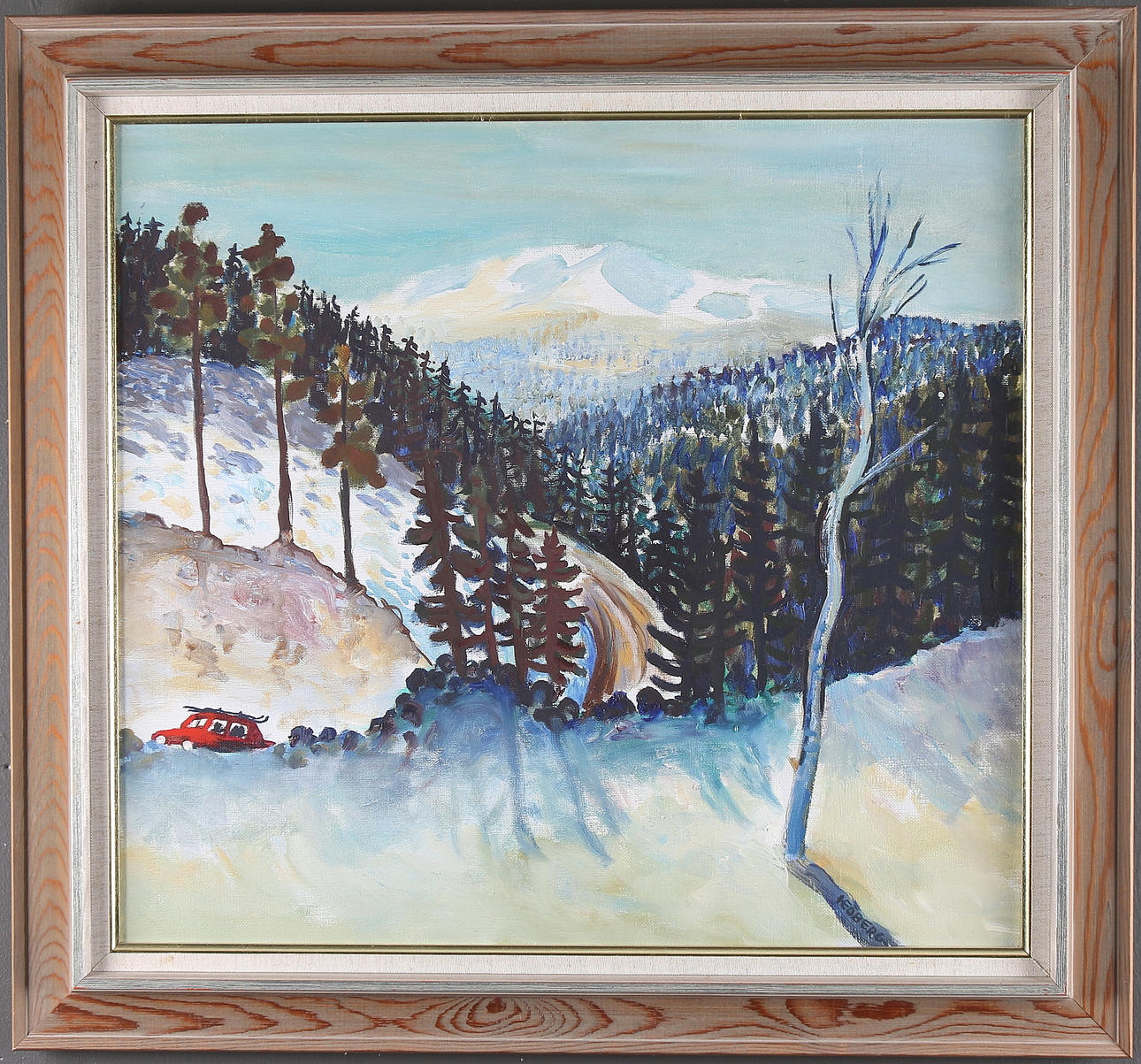 HANS ERIK ÖBERG. "Vemdalen", olja på duk, signerad.