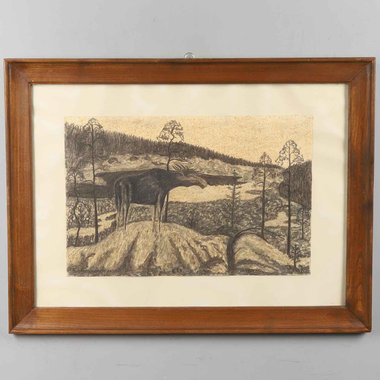 GUSTAV LARSSON, a pencil, “Moose”, 1930.