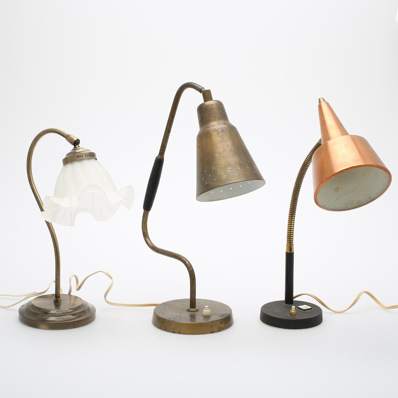 SKRIVBORDS/BORDSLAMPOR, 3 st, bla Bergbom.