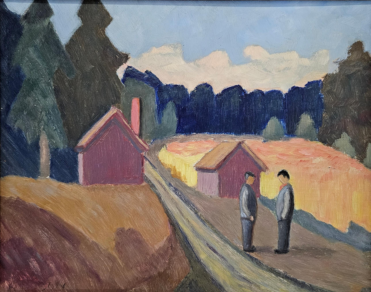 OIDENTIFIERAD KONSTNÄR. Oil on panel, indistinctly signed, dated verso 67.